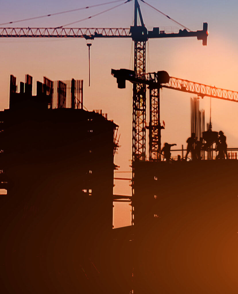 Construction building silhouette
