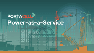 Graphic image with the words Portacell Power-as-a-Service